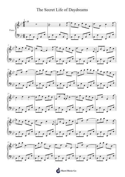 The Secret Life of Daydreams Sheet Music by Dario Marianelli-Arr.Eveken Dougloyd