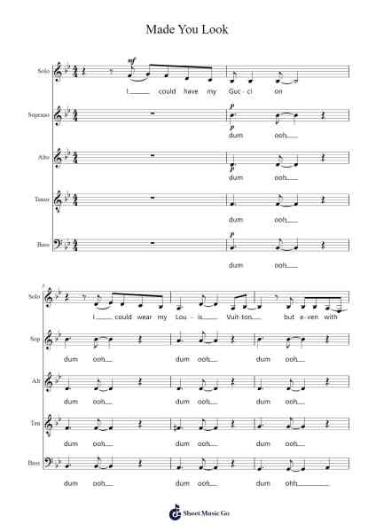 Made You Look Sheet Music by Meghan Trainor-Arr.Maypaul