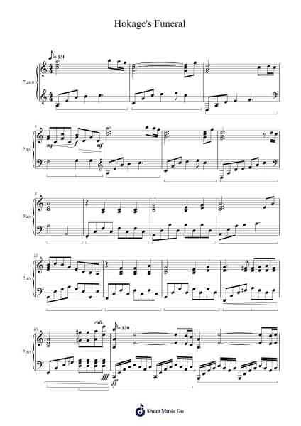 Hokage's Funeral Sheet Music by -Arr.Beautle