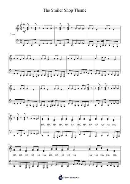 The Smiler Shop Theme Sheet Music by IMAscore-Arr.Pocent