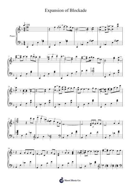 Expansion of Blockade (Heisoku no Kakudai) Sheet Music by Shirō Sagisu-Arr.Gunsea Holmesbob