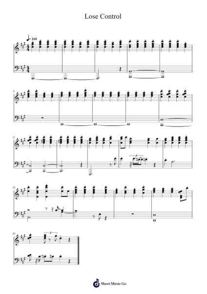 Lose Control Sheet Music by Teddy Swims-Arr.Guntrine