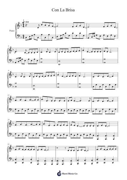 Con La Brisa Sheet Music by Foudeqush/Ludwig Göransson-Arr.Churmike