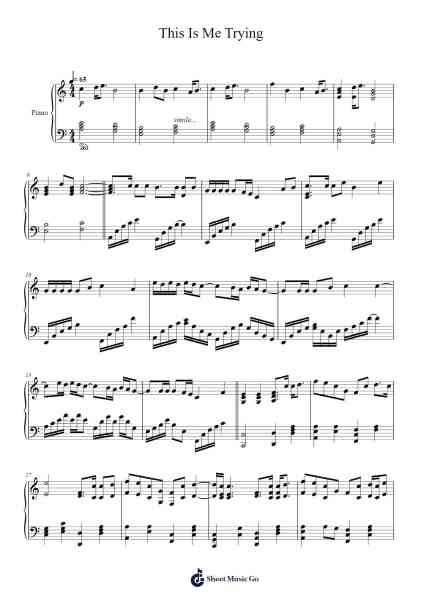 This Is Me Trying Sheet Music by Taylor Swift-Arr.Dechad