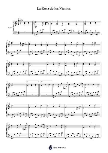 La Rosa de los Vientos Sheet Music by Mägo de Oz-Arr.Blyder