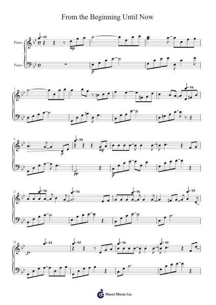 From the Beginning Until Now Sheet Music by Min Kwan Hong/Park Jeong Won-Arr.Snowcol