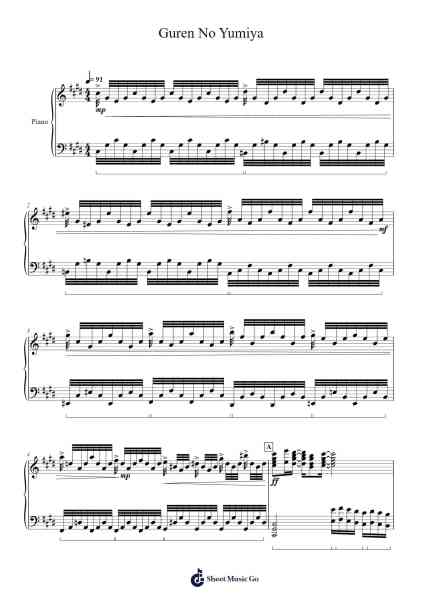 Guren No Yumiya Sheet Music by Linked Horizon-Arr.Sanprice