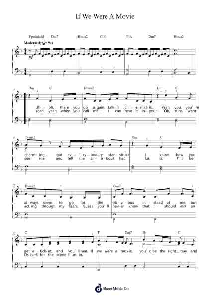 If We Were A Movie Sheet Music by Hannah Montana-Arr.Tifstal Noelvogt