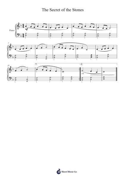 The Secret of the Stones Sheet Music by Boyceclife Mabwells-Arr.Walshses