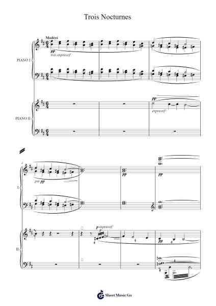 Trois Nocturnes, L. 91: I. Nuages Sheet Music by Claude Debussy-Arr.Attmen Keycie