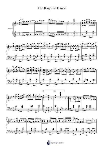 The Ragtime Dance Sheet Music by Scott Joplin-Arr.Popnis Drewtience