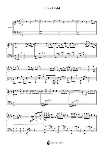 Inner Child Sheet Music by BTS/V-Arr.Rosworth
