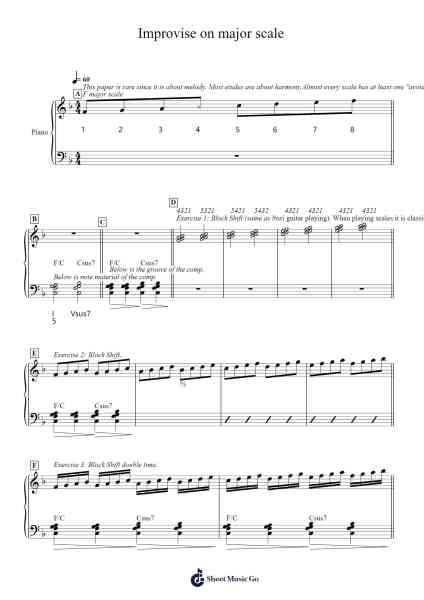 Improvise on major scale Sheet Music by Jonny May-Arr.Paulholmes
