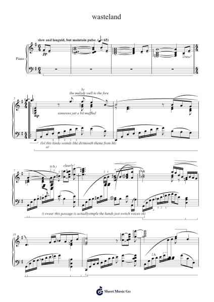 wasteland Sheet Music by DM DOKURO-Arr.Wilbeth