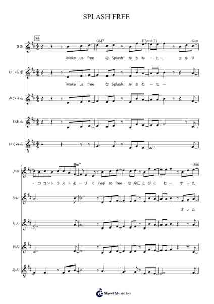 SPLASH FREE Sheet Music by Regnings Jamesthy-Arr.Mikejay Croftges