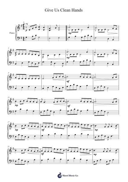 Give Us Clean Hands Sheet Music by Chris Tomlin-Arr.Danchloe