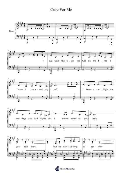 Cure For Me Sheet Music by AURORA-Arr.Caerwood Belch