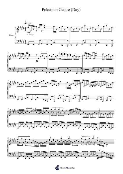 Pokemon Centre (Day) - Pokémon Diamond/Pearl/Platinum Sheet Music by Junichi Masuda/Go Ichinose-Arr.Lengiles Kathgen