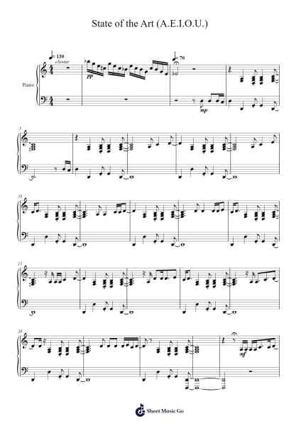 State of the Art (A.E.I.O.U.) Sheet Music by Jim James-Arr.Pehall