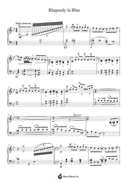 Rhapsody in Blue Sheet Music by George Gershwin-Arr.Priestvy