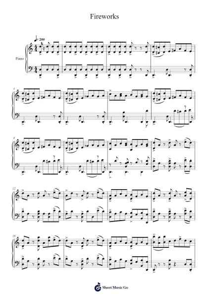 Fireworks from Harry Potter and the Order of the Phoenix Sheet Music by Nicholas Hooper-Arr.Sonxe
