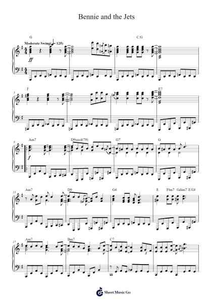 Bennie and the Jets Sheet Music by Elton John-Arr.Sinrin Sibylnice
