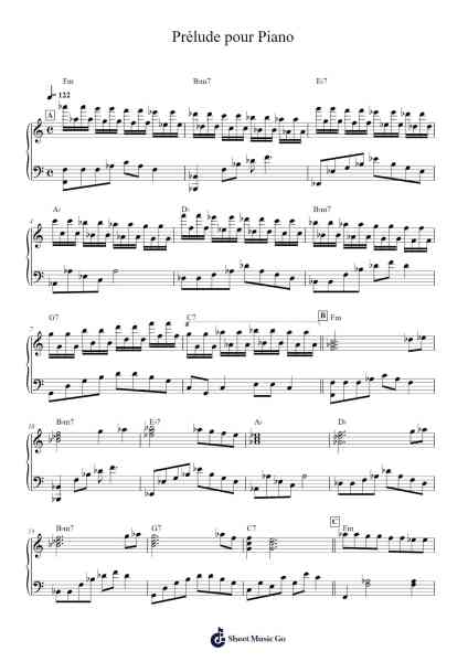 Prélude pour Piano Sheet Music by Saint Preux-Arr.Dougnick Steinmeo