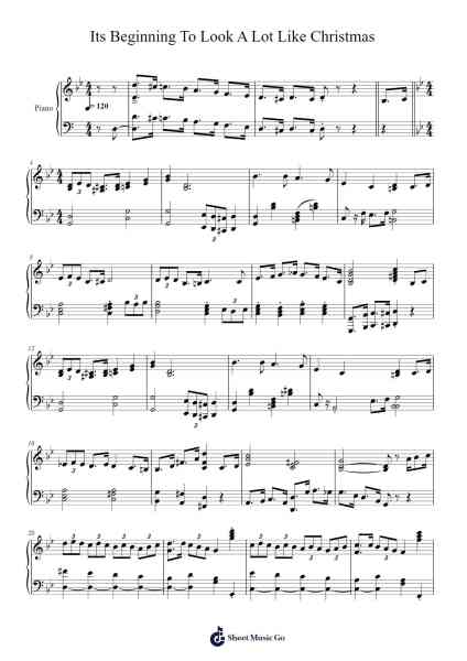 It's Beginning to Look a Lot Like Christmas Sheet Music by William Meredith-Arr.Thornle
