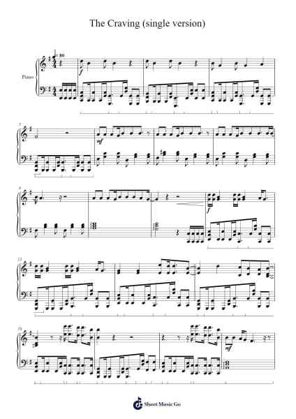 The Craving (single version) Sheet Music by Twenty One Pilots-Arr.Lambken Bespag