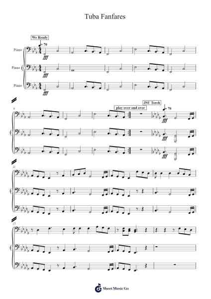Tuba Fanfares Sheet Music by Alex. W-Arr.Vanlett Hudrey