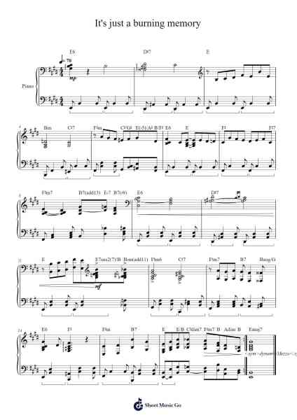 It's just a burning memory 樂譜由 The Caretaker - 編曲 Leamorse Tayh