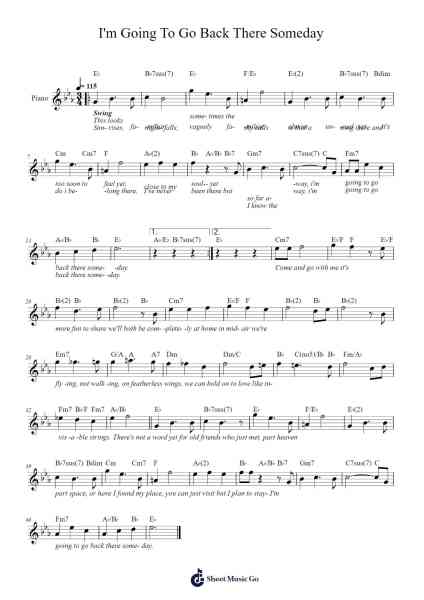 I'm Going To Go Back There Someday Sheet Music by Paul Williams/Kenneth L. Ascher-Arr.Virbell