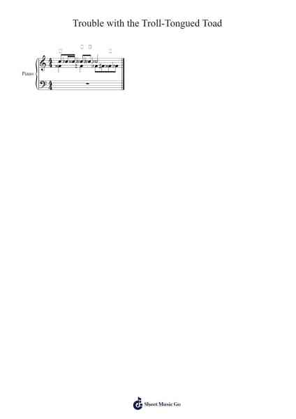Trouble with the Troll-Tongued Toad Sheet Music by Seventh Sam-Arr.Marjill