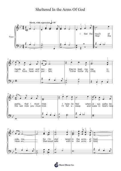 Sheltered In the Arms Of God Sheet Music by Dottie Rambo/Jimmy Davis-Arr.Gailma