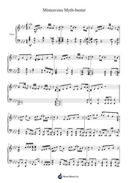 Misteavous Myth-buster Sheet Music by Camellia-Arr.Arkuk Househous