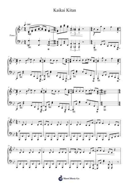 Kaikai Kitan Sheet Music by Eve-Arr.Yeaten