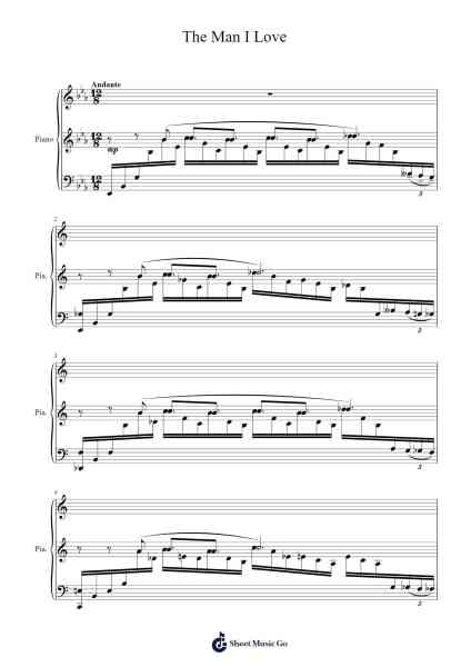 The Man I Love Sheet Music by George Gershwin-Arr.Whittrine Pruham