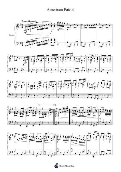 American Patrol Sheet Music by Frank W. Meacham-Arr.Melra Consmer
