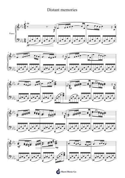 Distant memories Sheet Music by Masao Aichi-Arr.Fastsmith Sainsrel