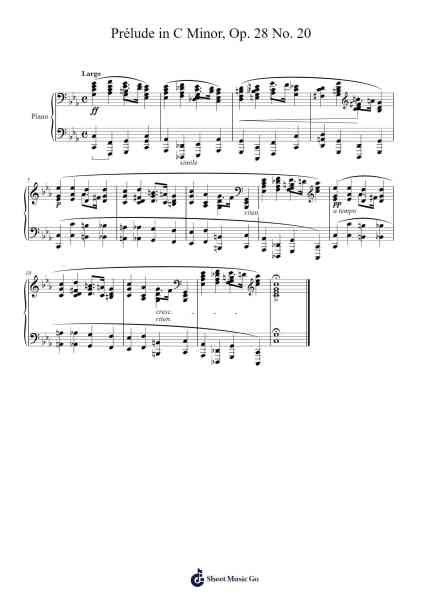 Prélude in C Minor, Op. 28 No. 20 Sheet Music by Frédéric Chopin-Arr.Efkirk