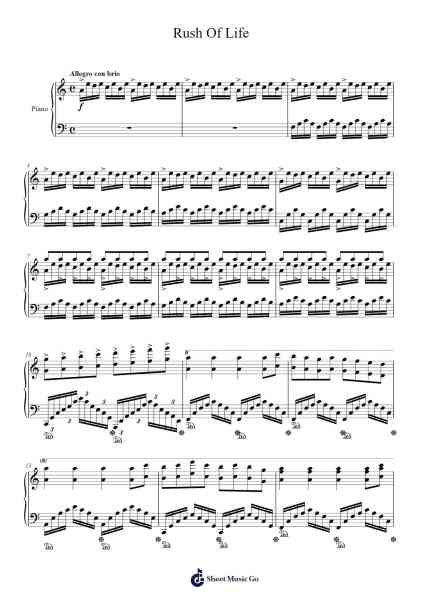 Rush of Life Sheet Music by Tony Ann-Arr.Larple
