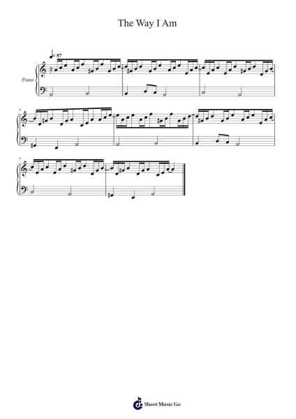 The Way I Am Sheet Music by undefined-Arr.Brownend Bonckey