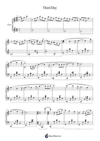 Third Day Sheet Music by undefined-Arr.Hawroll Quilrel