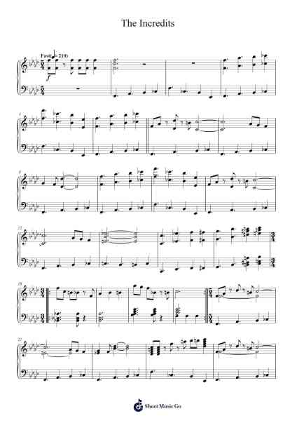 The Incredits (from The Incredibles) Sheet Music by Michael Giacchino-Arr.Eipsgold Maudman