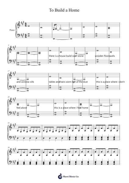 To Build a Home Sheet Music by The Cinematic Orchestra-Arr.Shedave Dwightrene