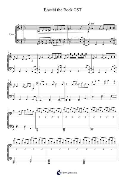That Band - Bocchi the Rock OST (Piano) Sheet Music by Kessoku Band-Arr.Faulkmax