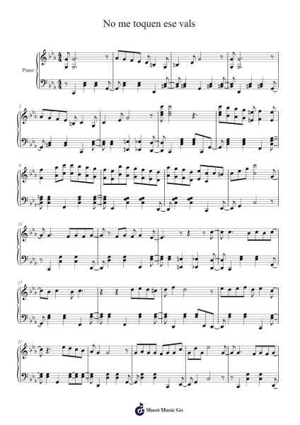 No me toquen ese vals Sheet Music by Leonard Cohen-Arr.Thomgreg