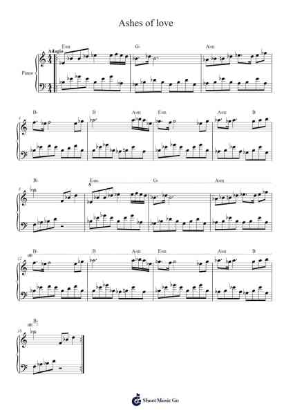 Ashes of love Sheet Music by Misc Soundtrack-Arr.Kepnia Lilbohm