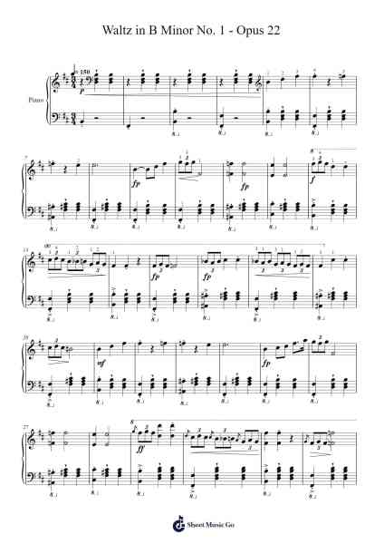 Waltz in B Minor No. 1 - Opus 22 Sheet Music by Samuel D. Kubik-Arr.Coobott Godgrant