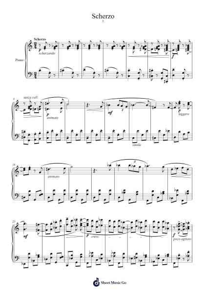 Scherzo in C Major Sheet Music by Flockens Waldore-Arr.Boylerod